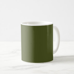 Taza De Café Color sólido verde del ejército