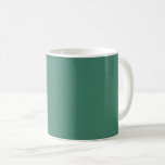 Taza De Café Color sólido verde monocasco<br><div class="desc">Color sólido verde mono (Water Lilies 1919)</div>