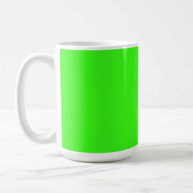 Taza De Café Color sólido verde neón | Clásica (Izquierda)