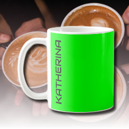Taza De Café Color sólido verde neotelítrico | Personalizado