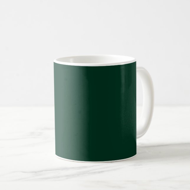 Taza De Café Color sólido verde oscuro (Anverso derecho)