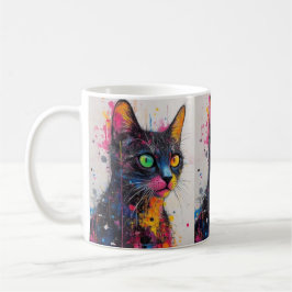 Taza De Café Color Splash Cat Coffee Mug – Vibrant Gift for Cat