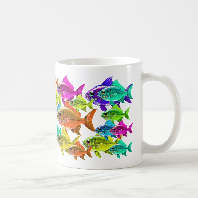Taza De Café Color Swirl Fish (Derecha)