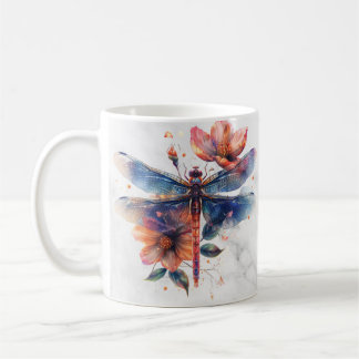 Taza De Café Coloración de agua personalizada Dragonfly Mug