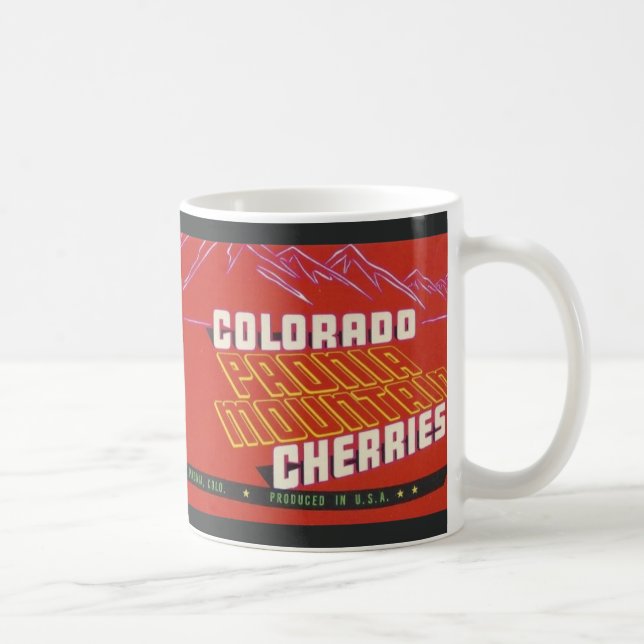 Taza De Café Colorado Cherries Mug (Derecha)