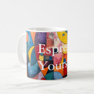 Taza De Café Colorcube 3 Colorido Cubismo Clásico Mug
