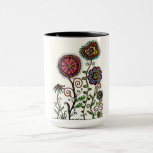 Taza de café coloreada de las ilustraciones
