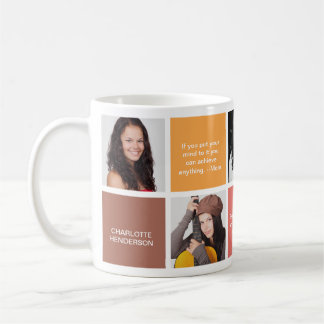 Taza De Café Coloree la foto personal marrón del personalizado