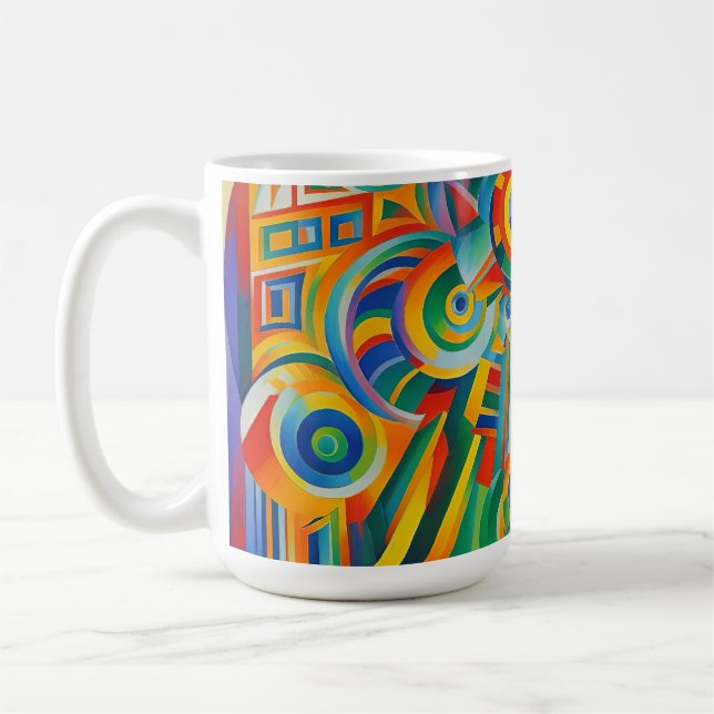 Taza De Café Colores abstractos (Izquierda)