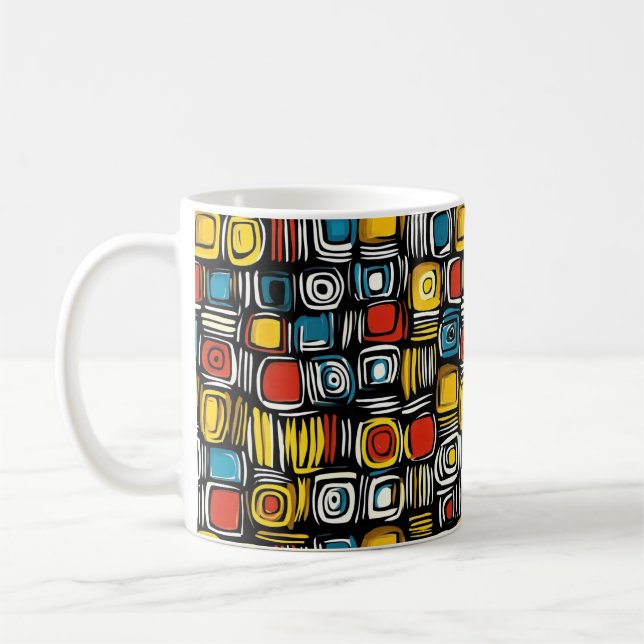 Taza De Café Colores abstractos Psicodélicos (Izquierda)