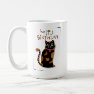 Taza De Café Colores brillantes Cute Tarjeta de Cumpleaños del