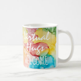 Taza De Café Colores brillantes de abrazos virtuales de distanc