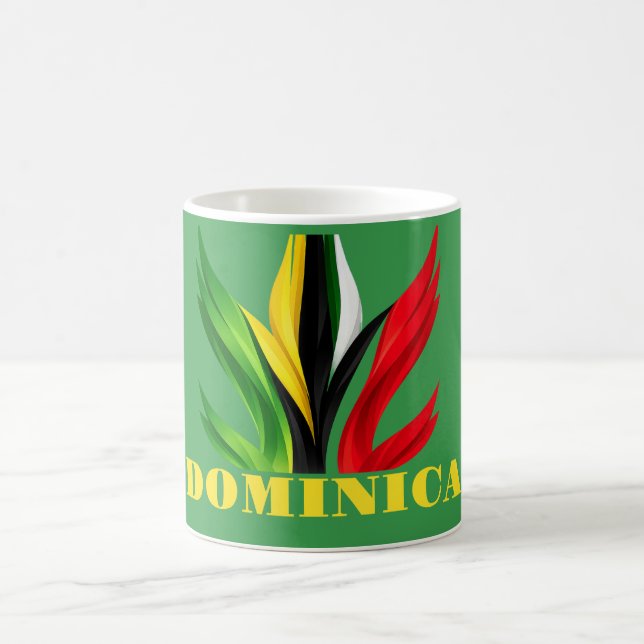 Taza De Café colores clásicos de Dominica (Centro)