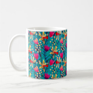 Taza De Café Colores de agua brillantes sin inconvenientes con 