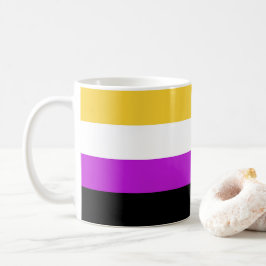 Taza De Café Colores de bandera no binarios