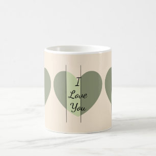 Taza De Café Colores de corazón verde