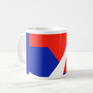 Taza De Café Colores de la bandera azul roja blanca
