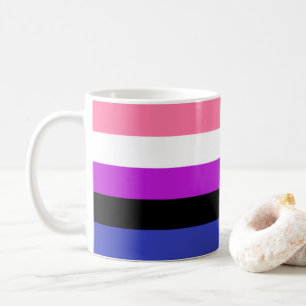 Taza De Café Colores de la bandera del fluido de género