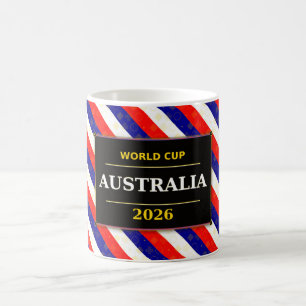 Taza De Café Colores de la bandera del hincha de fútbol de Aust