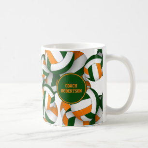 Taza De Café colores de la escuela de naranja verde regalo para