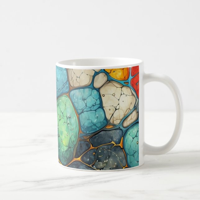 Taza De Café colores de mármol (Derecha)