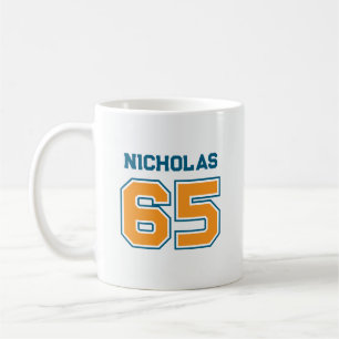 Taza De Café Colores del equipo Número de camiseta