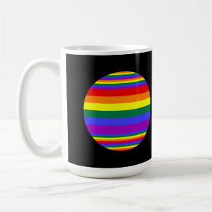 Taza De Café Colores del Orgullo LGBT negros