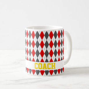 Taza De Café Colores divertidos del equipo deportivo COACH Argy