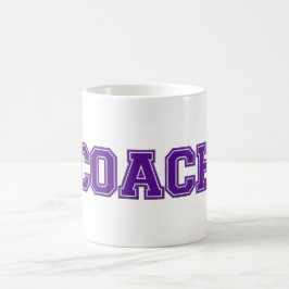 Taza De Café Colores escolares COACH Mug, morado-blanco