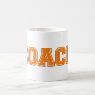 Taza De Café Colores escolares COACH Mug, Naranja-blanco