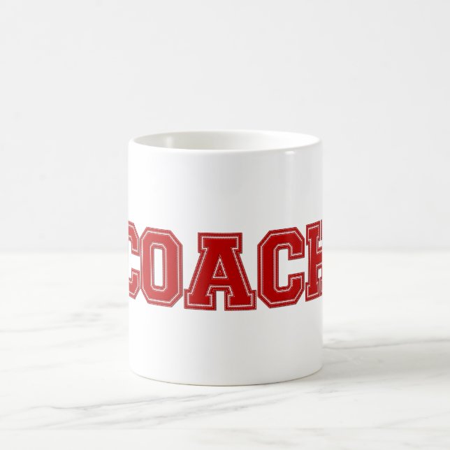 Taza De Café Colores escolares COACH Mug, rojo-blanco (Centro)