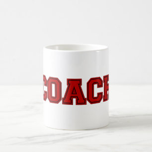 Taza De Café Colores escolares COACH Mug, rojo-negro