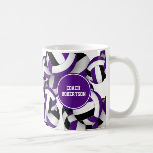 Taza De Café colores escolares negro morado regalo entrenador d