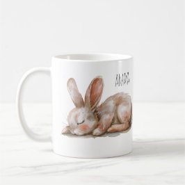 Taza De Café Colores neutrales de conejito durmiente