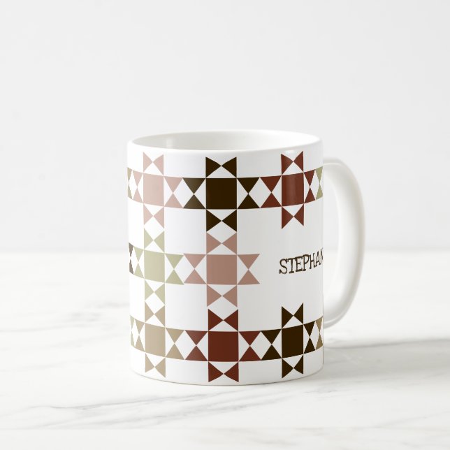 Taza De Café Colores neutrales de la pila de Amish Personalizad (Anverso derecho)