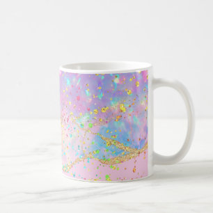 Taza De Café colores pastel de tinta mármol
