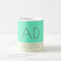 Colores Pastel Iniciales Monogramas de moda Minima