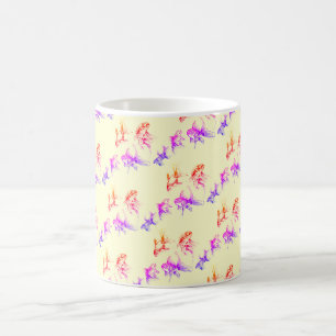 Taza De Café Colores personalizados peces de oro café Mug