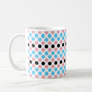 Taza De Café Colores polkadots de la bandera del orgullo transg