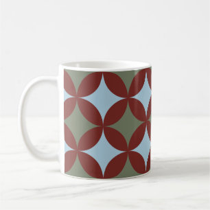 Taza De Café Colores retro Círculos modernos de mediados del si