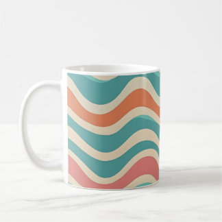 Taza De Café Colores retro Onda Estilo Boho Patrones abstractos