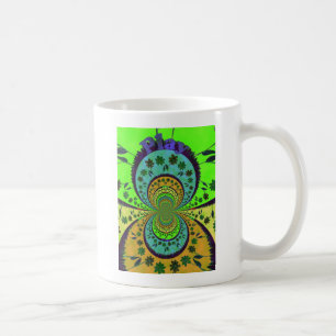 Taza De Café Colores tradicionales africanos Arte floral Kaleid