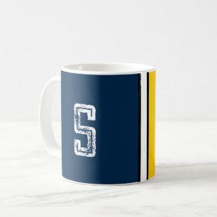 Taza De Café Colores universitarios Monograma Café Mug