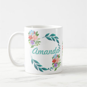 Taza De Café Colores y flores de primavera eterna