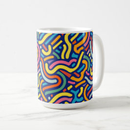 Taza De Café Colorful Abstract Flow Mug