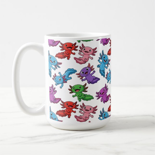 Taza De Café Colorful_Axolotl_Friends_Seamless_Pattern (Izquierda)