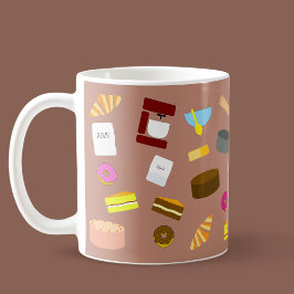 Taza De Café Colorful Baked Goods And Baking Utensils