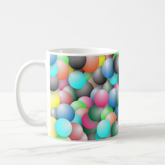 Taza De Café Colorful Balloons Banner (Izquierda)