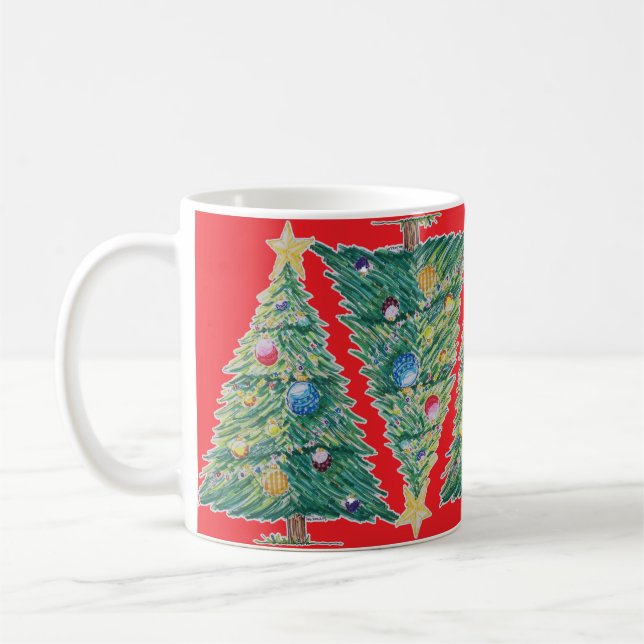 Taza De Café Colorful Christmas Tree (Izquierda)
