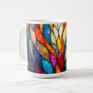 Taza De Café Colorful flames.